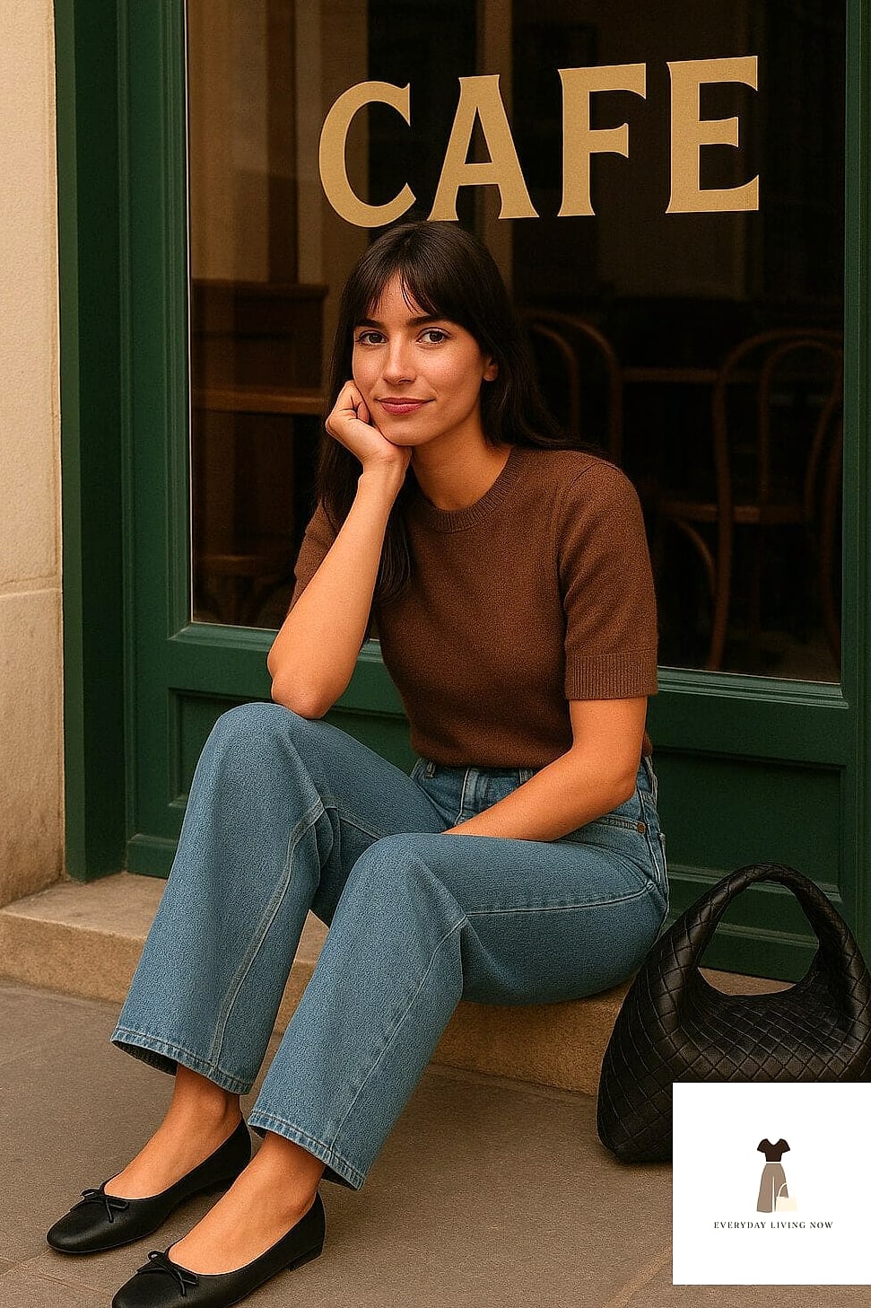 Flats with Wide-Leg Trousers for a Work-Ready Look