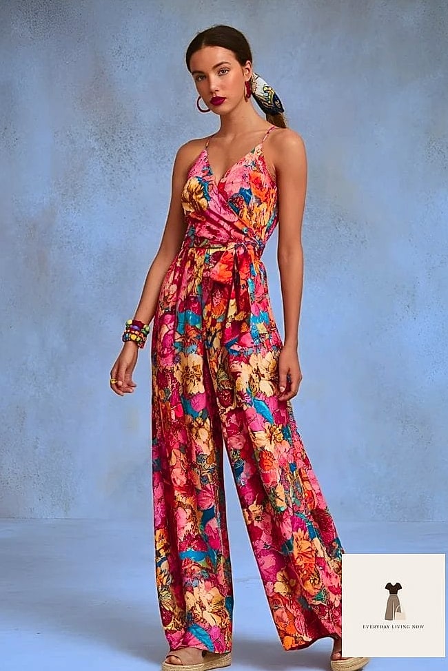 27 Easter Outfit That Will Transform Your Look 13 Floral Jumpsuit