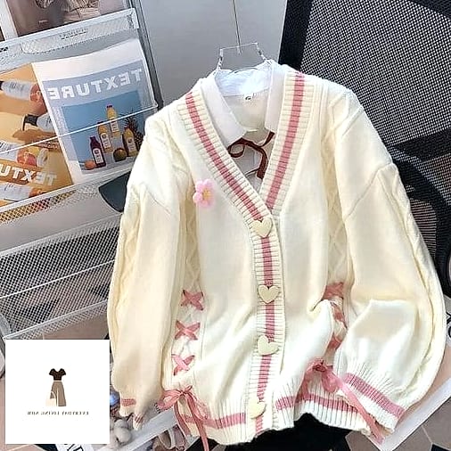 Fluffy Cardigan with Satin Skirt