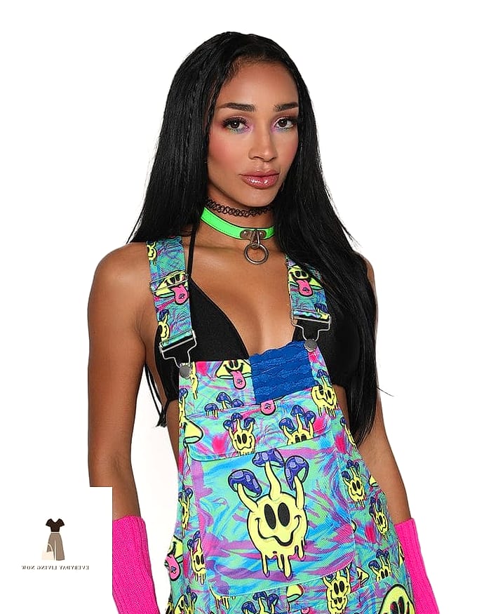 29 Rave Outfit That Are Trending Right Now 27 Glitter Overalls with a Bralette