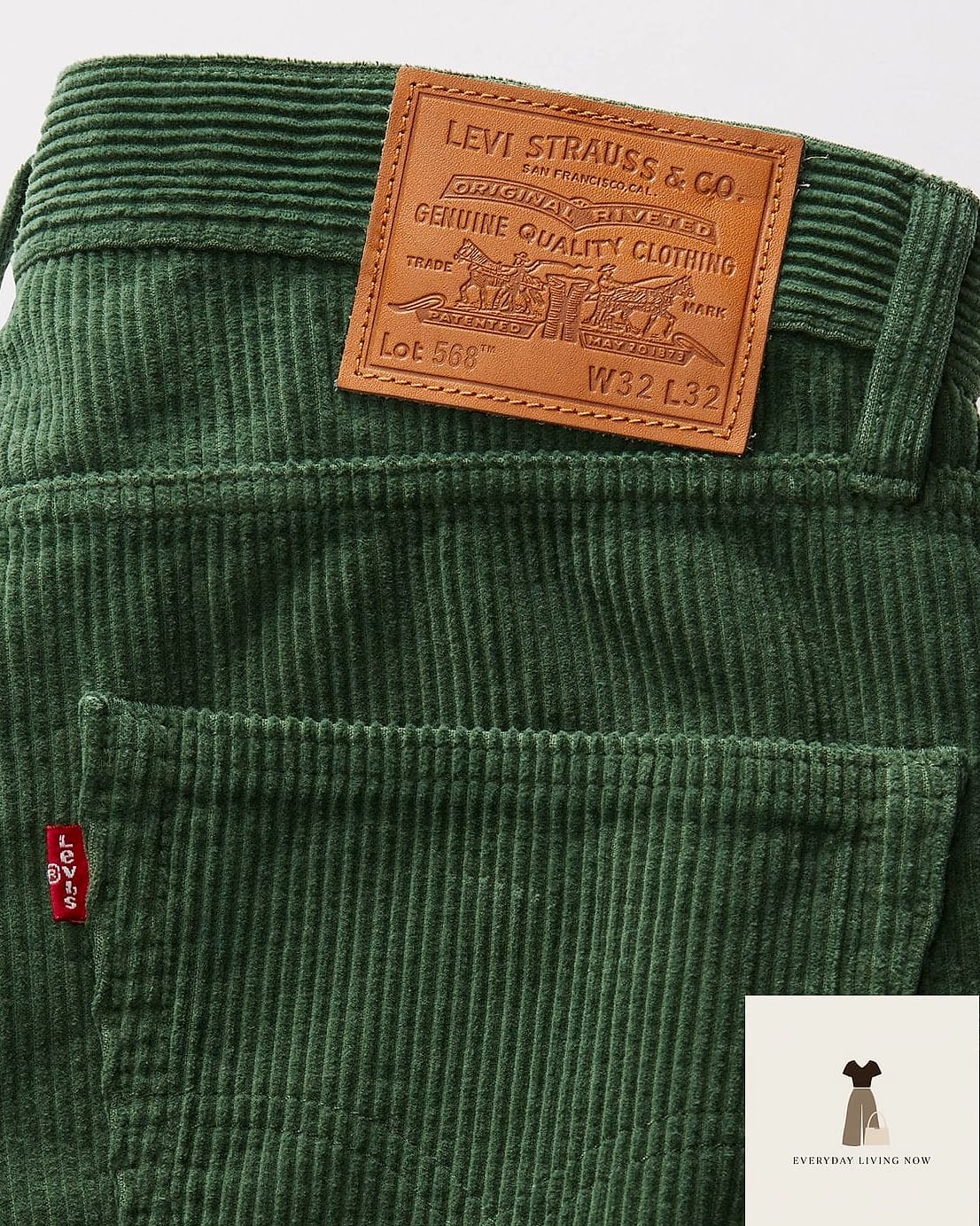 Green Corduroy Pants with a Chunky Knit Sweater