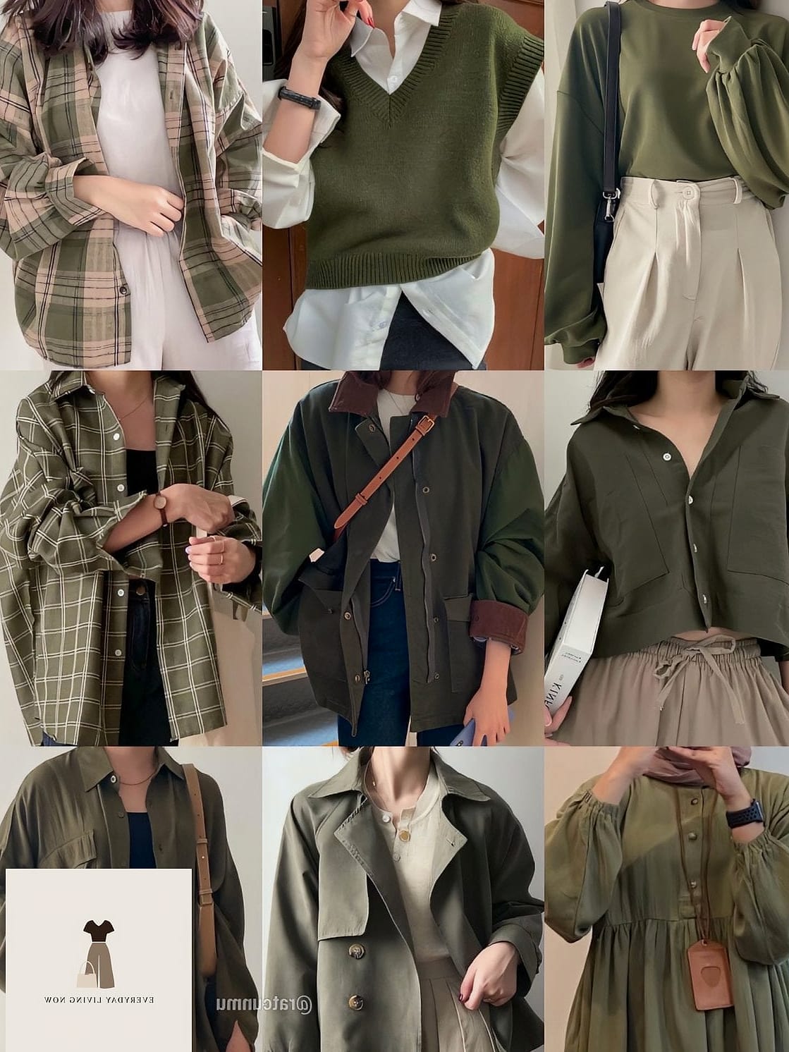 Green Cropped Cardigan with a Denim Skirt