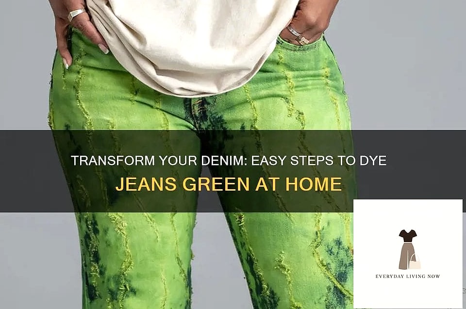 Green Denim Jeans with an Oversized Flannel