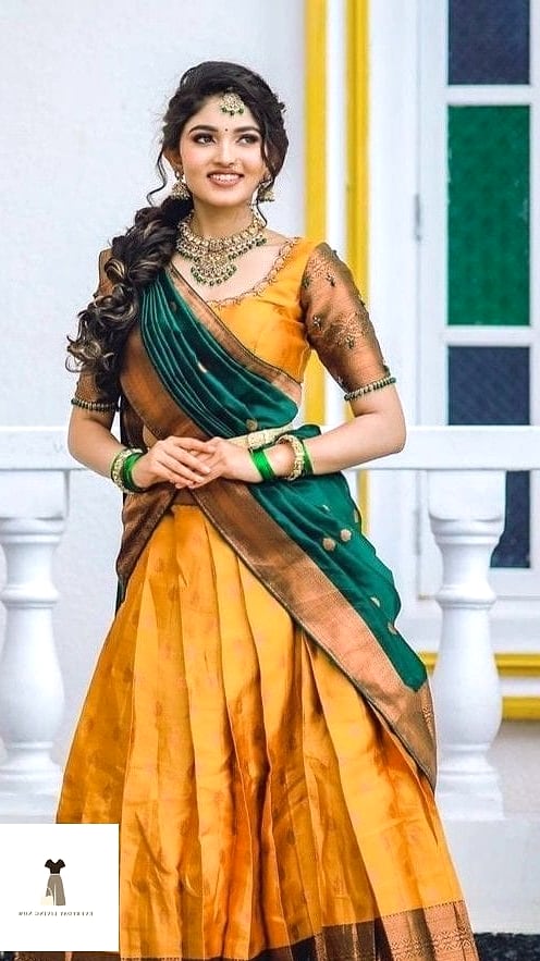 Half Saree Garba Look