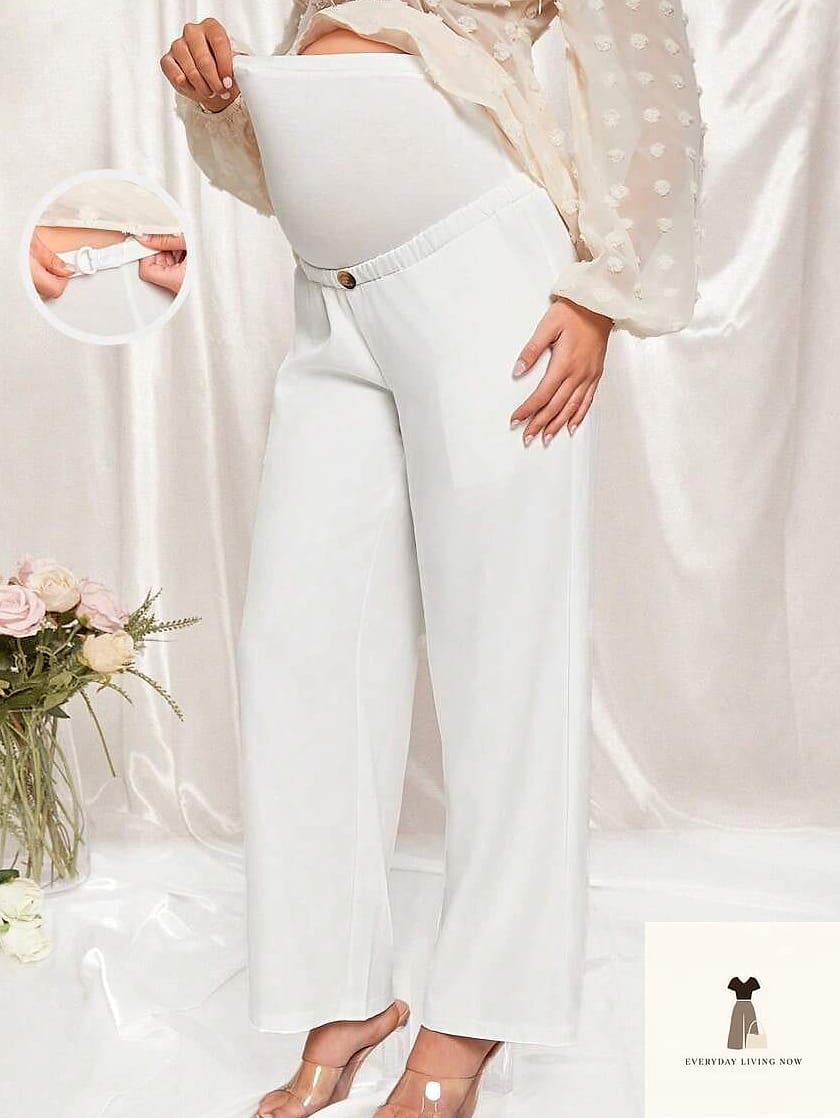 27 Baby Shower Outfit For Guest Worth Pinning Immediately 13 High-Waisted Trousers with a Bow Blouse