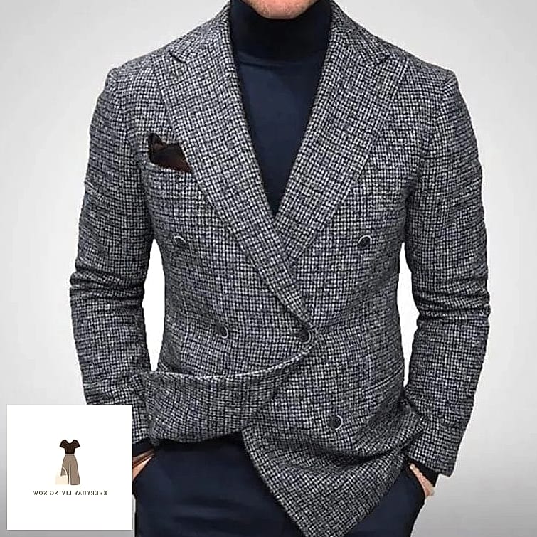 21 Outfit Winter That Are Dreamy and So Inspiring 18 Houndstooth Blazer with a Turtleneck