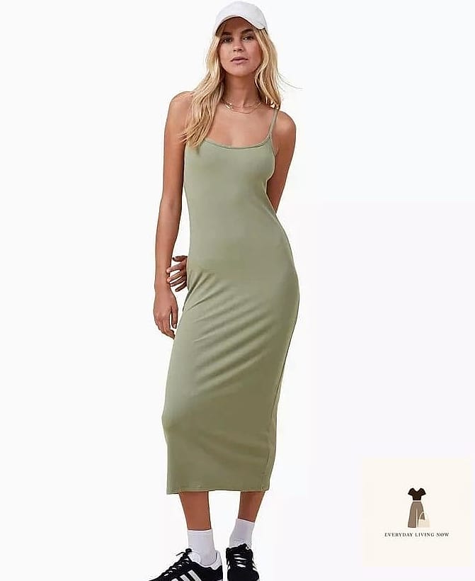 26 Jersey Outfit That Are Trending Right Now 13 The Jersey Slip Dress Layered Over a Tee