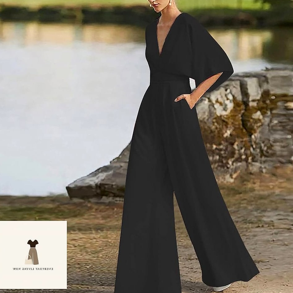Jumpsuit with Statement Earrings
