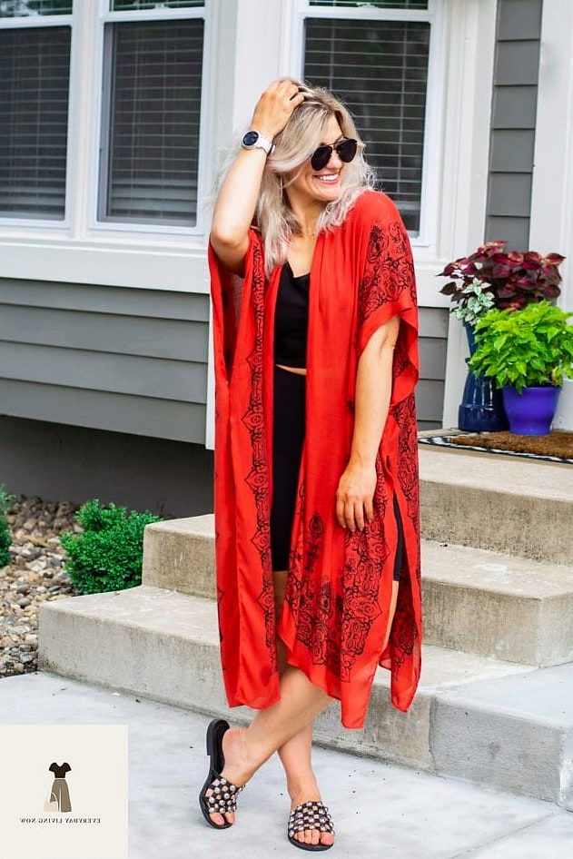 Kimono with Biker Shorts