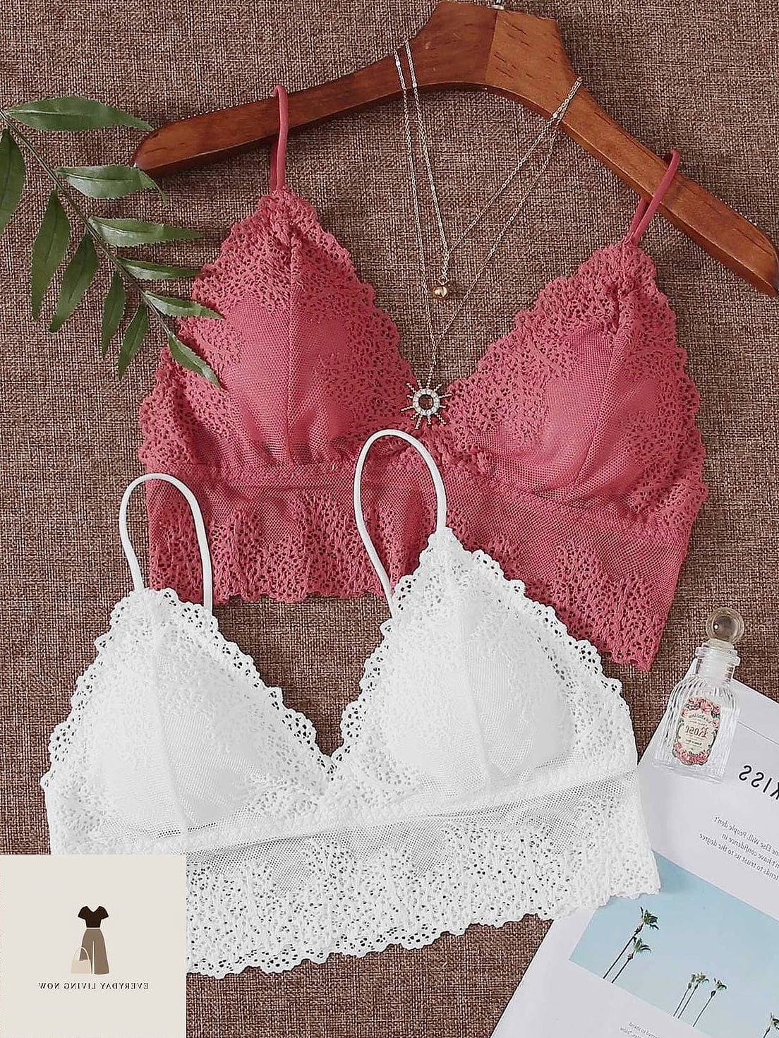 21 Lingerie Outfit That Are Trending Right Now 3 Lace Bralette Under an Oversized Blazer