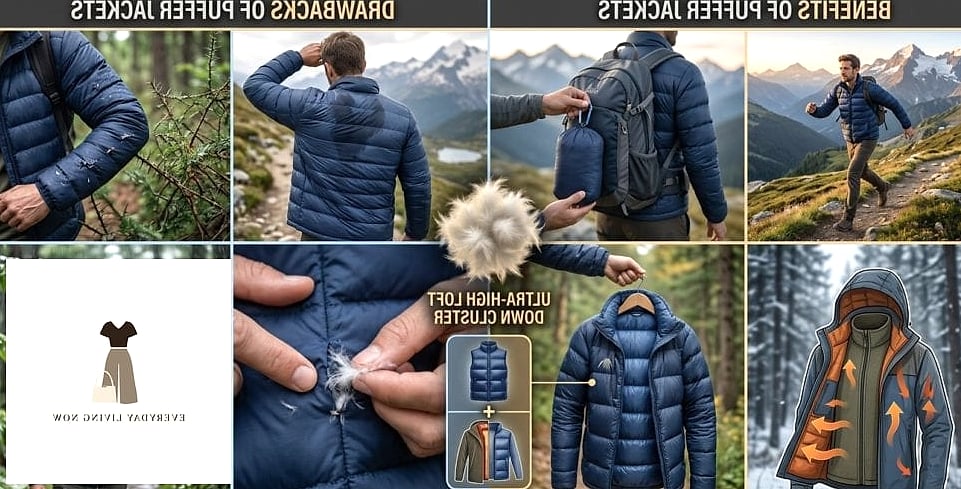 Layered Flannel and Puffer Vest