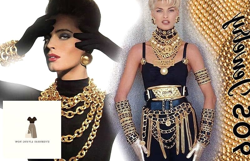Layered Gold Jewelry with a Simple White Tank