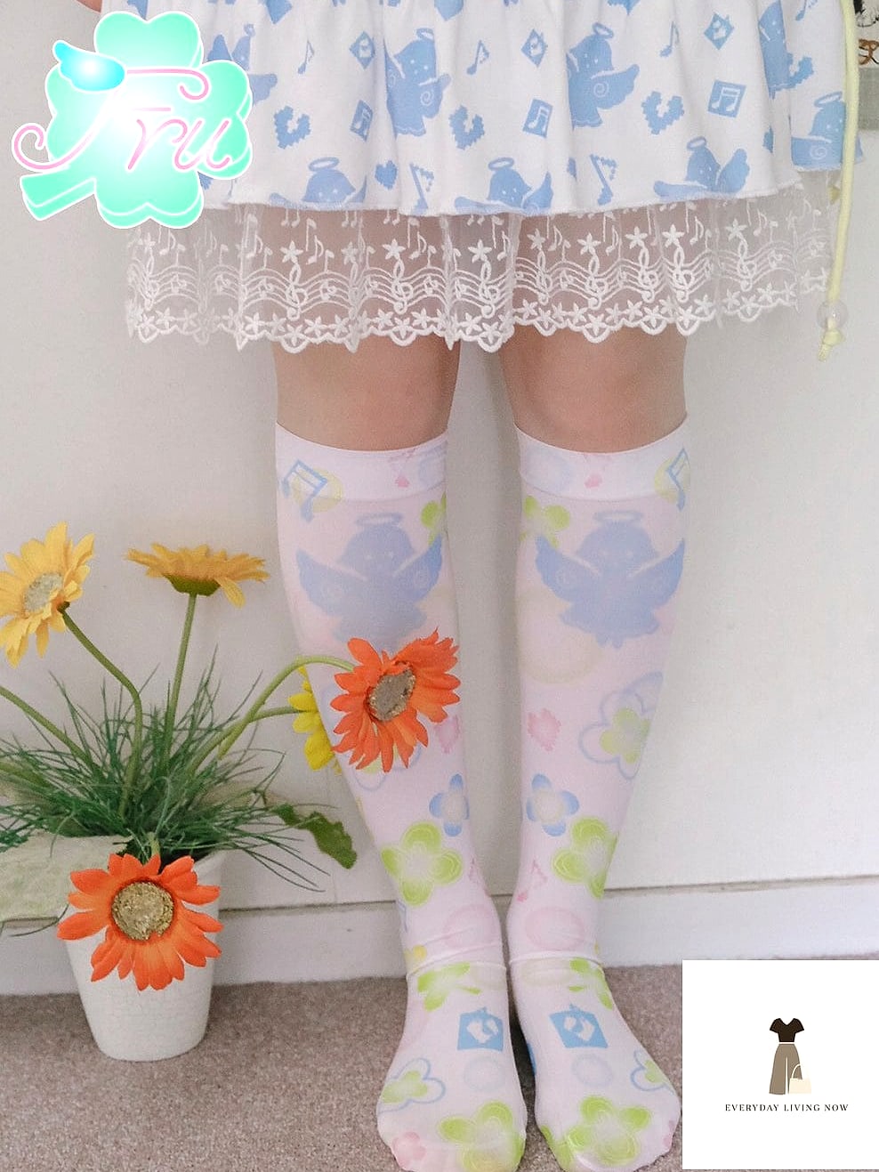 Layered Lace Socks with Mary Janes
