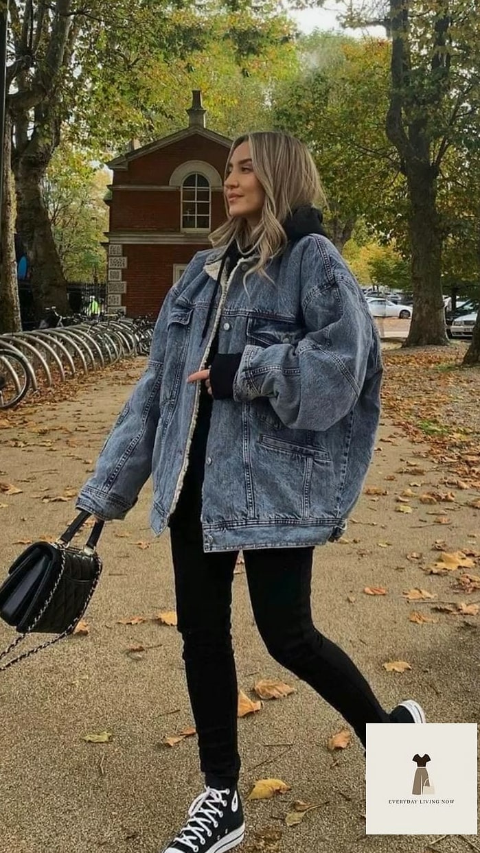 Layered Necklaces and a Denim Jacket