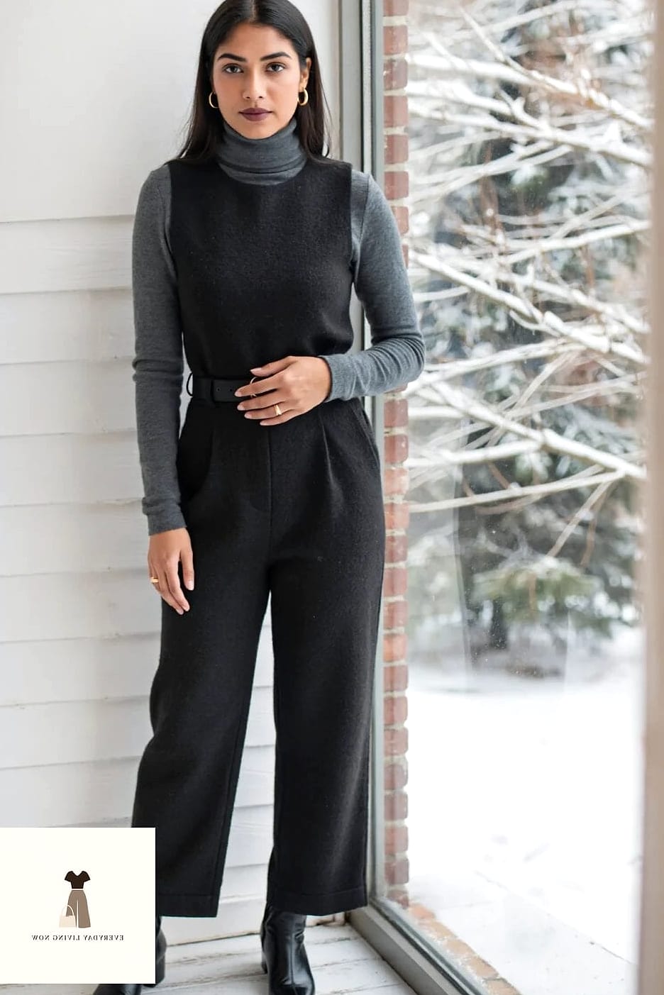 23 Outfit Jogging Every Woman Needs to See 16 Layered Turtleneck Under a Tank