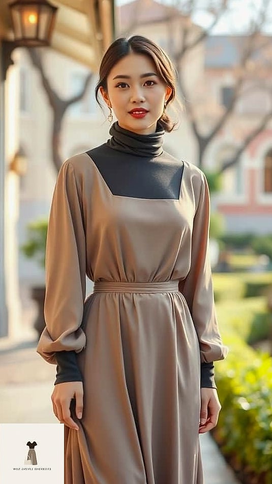 The Layered Turtleneck and Slip Dress Combo