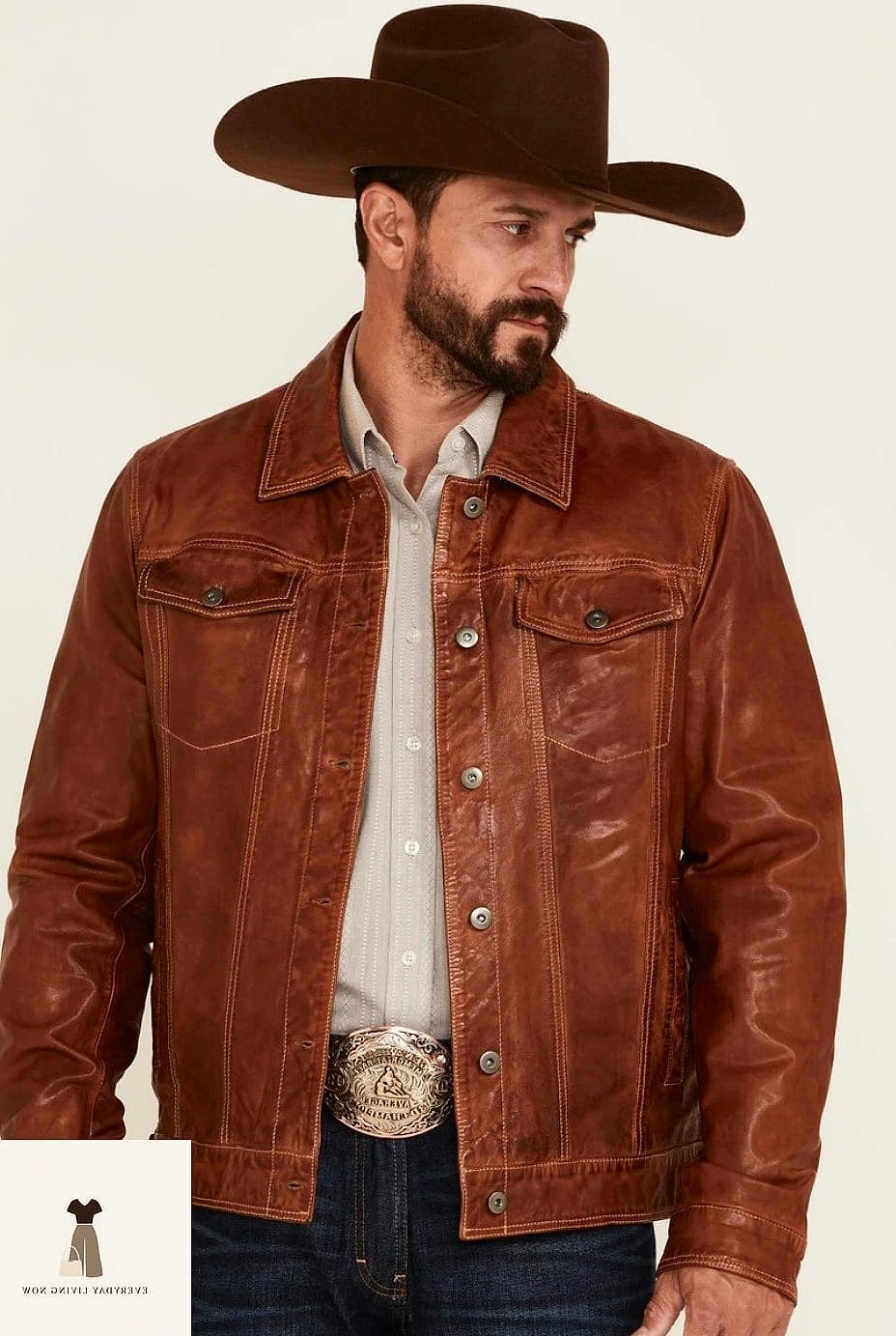 27 Cowboy Outfit Worth Pinning Immediately 12 Leather Jacket With a Western Twist