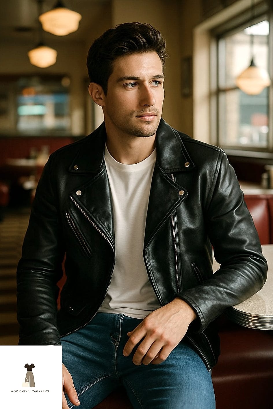 21 Dinner Outfit That Every Stylist Needs to See 7 Leather Jacket Over a Slip Skirt