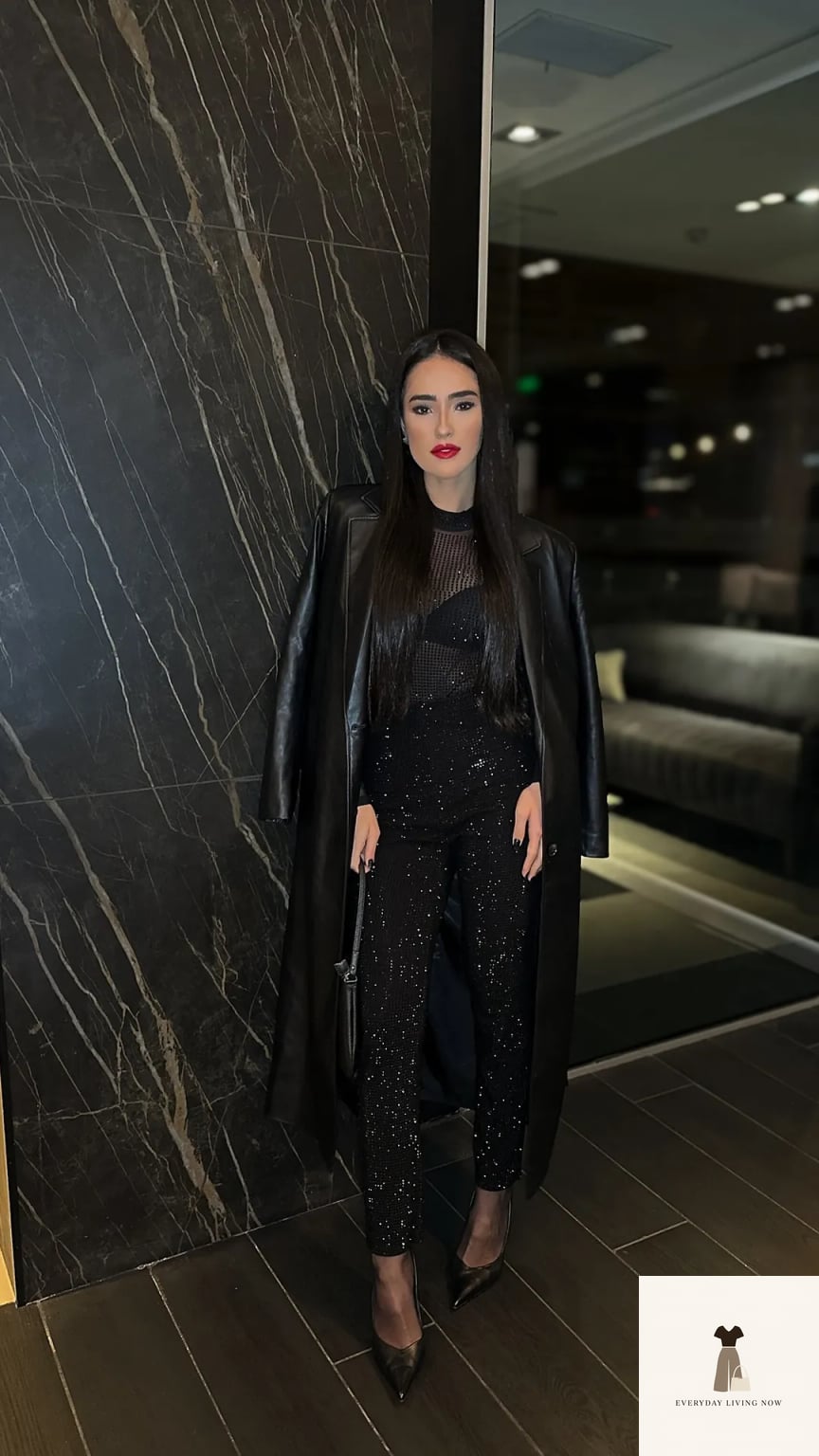 The Leather Trench Over Sequins