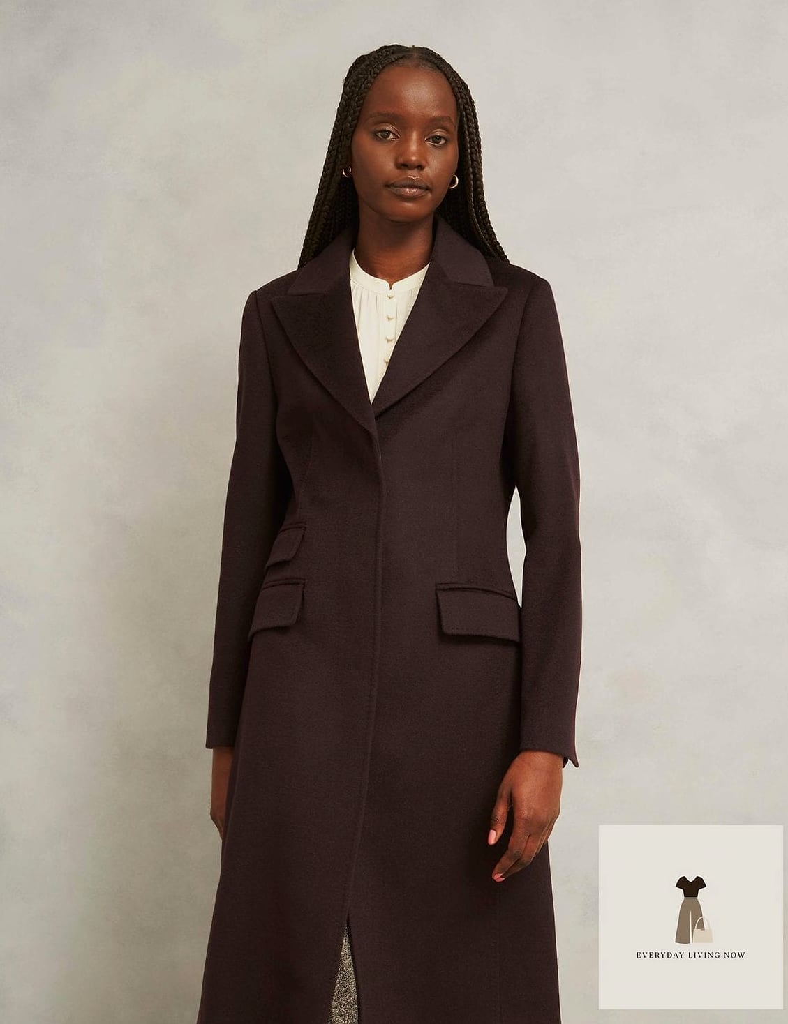 Longline Coat and Straight-Leg Trousers