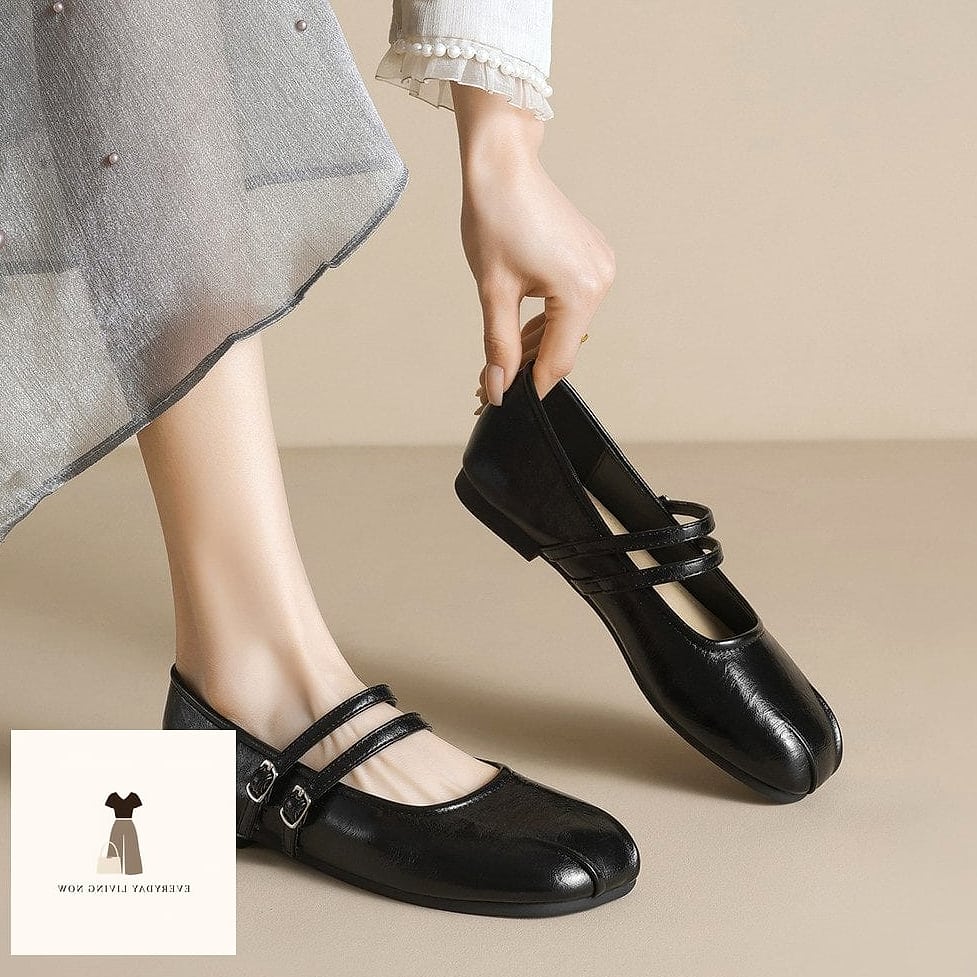 Mary Janes with Straight-Leg Jeans and a Blazer