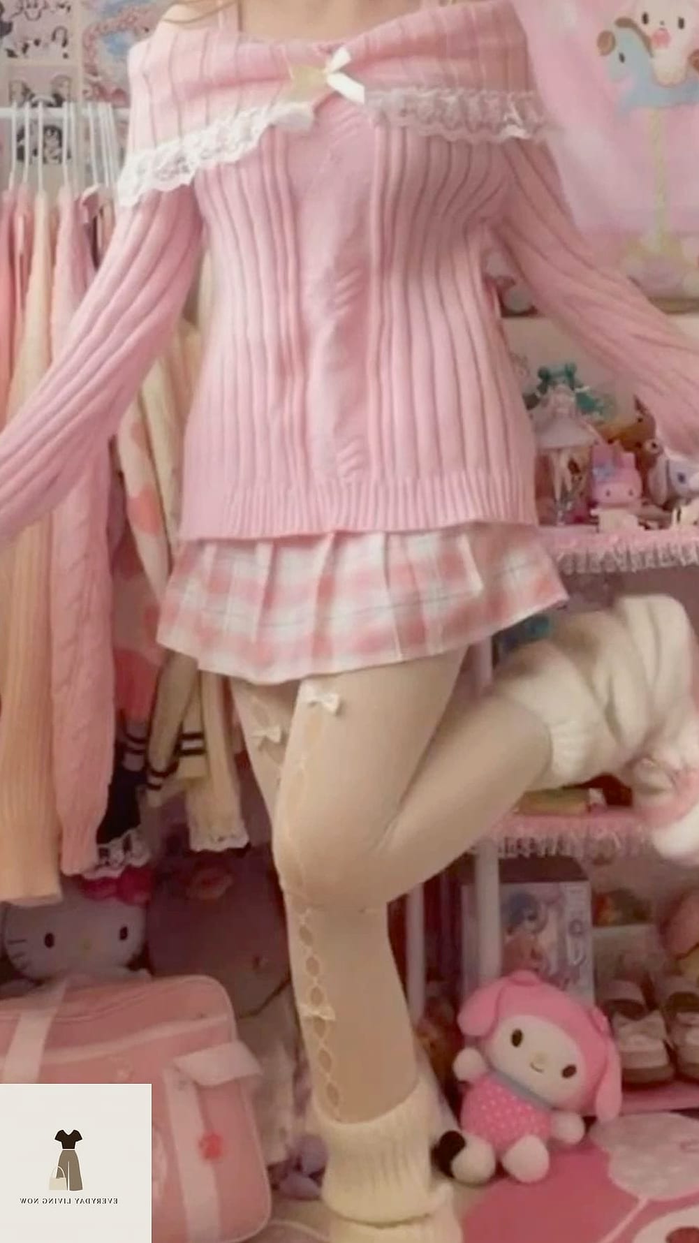 Matching Loungewear with Bow Accents