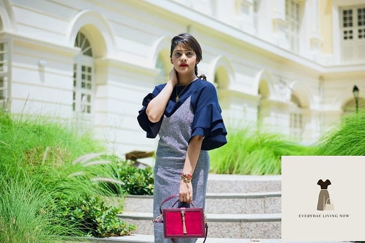 Metallic Slip Dress
