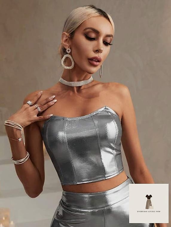Metallic Tube Top for Statement Dressing