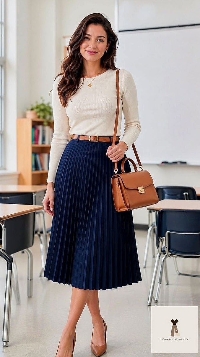 The Midi Skirt and Blouse Combo
