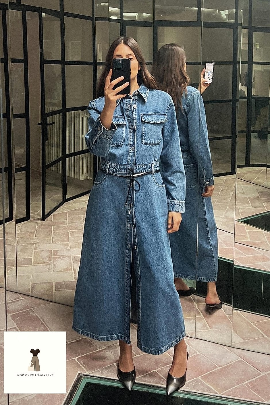 25 Outfit Vaquero Mujer That Will Transform Your Look 10 Midi Skirt with a Tucked-In Graphic Tee