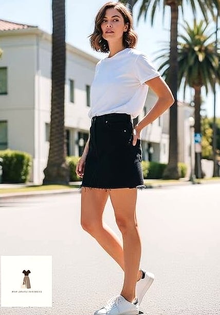 Mini Skirt and Chunky Sweater