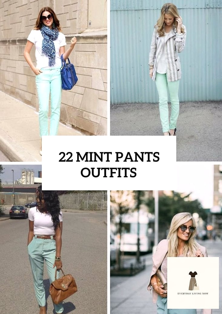 Mint Green Trousers with a Lavender Top