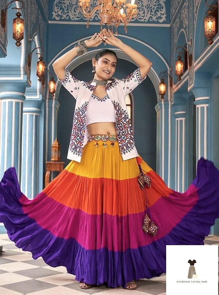 Modern Indo-Western Crop Top and Skirt