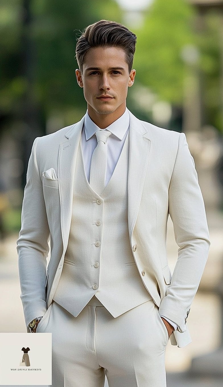 27 White Outfit That Are Breathtakingly Beautiful 14 The Monochrome White Suit