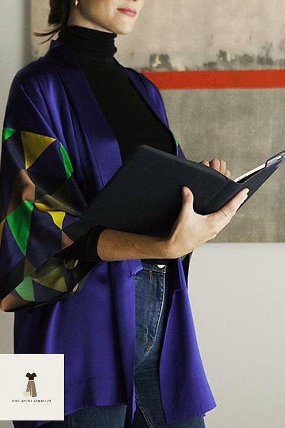 Office-Appropriate Kimono Blazer Hybrid