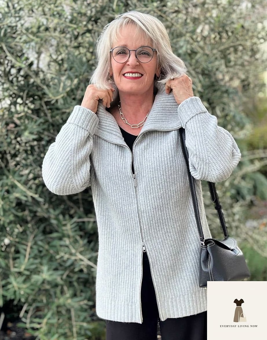 Overalls with a Chunky Cardigan