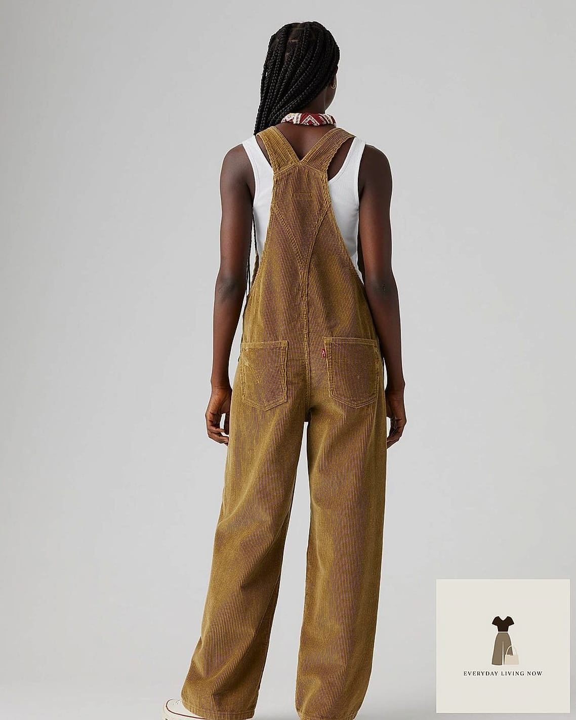 Overalls Layered Over a Hoodie