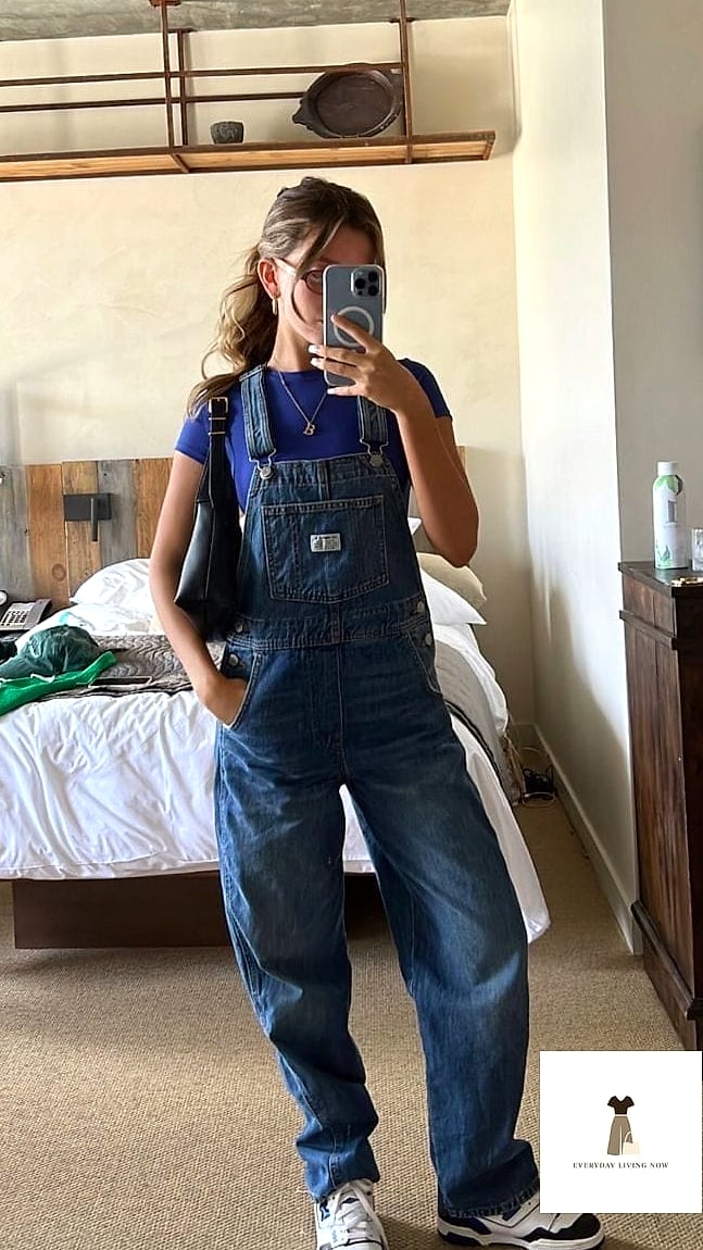 Overalls and Long Sleeve Tee