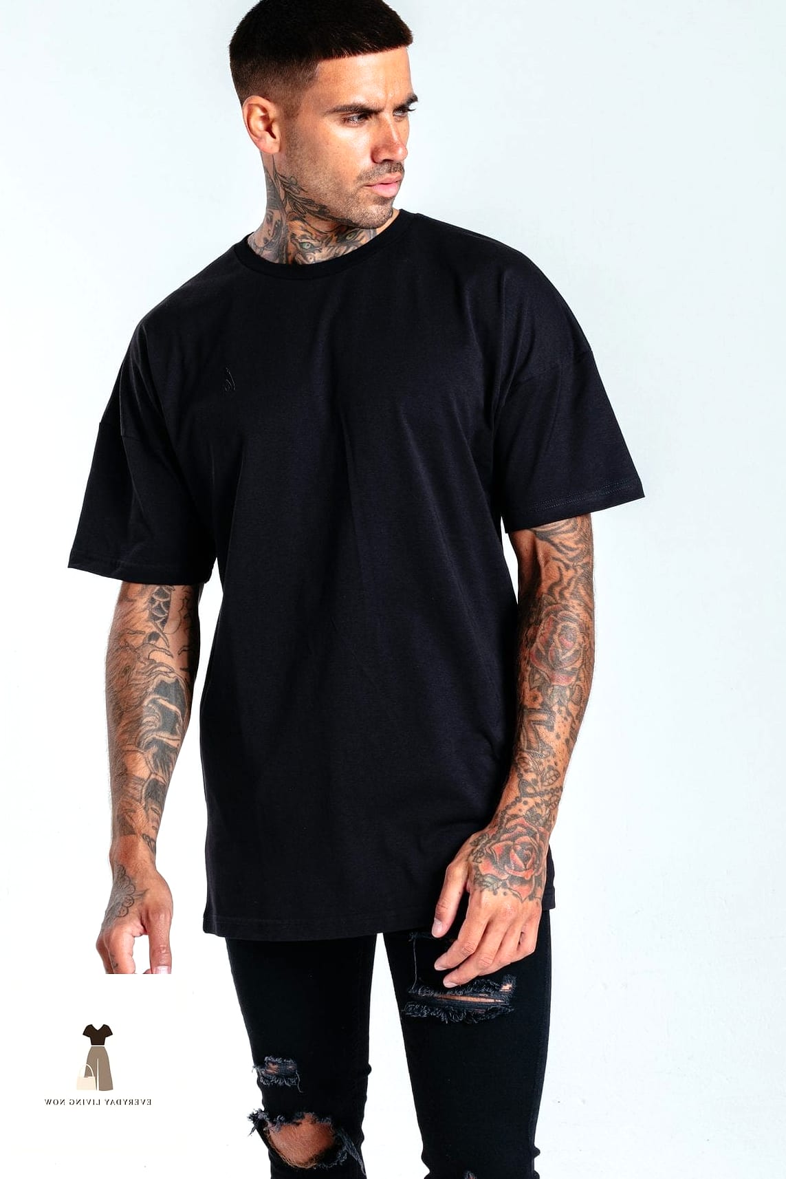 23 Black Shirt Outfit Worth Bookmarking Right Now 4 Oversized Black Shirt with Biker Shorts
