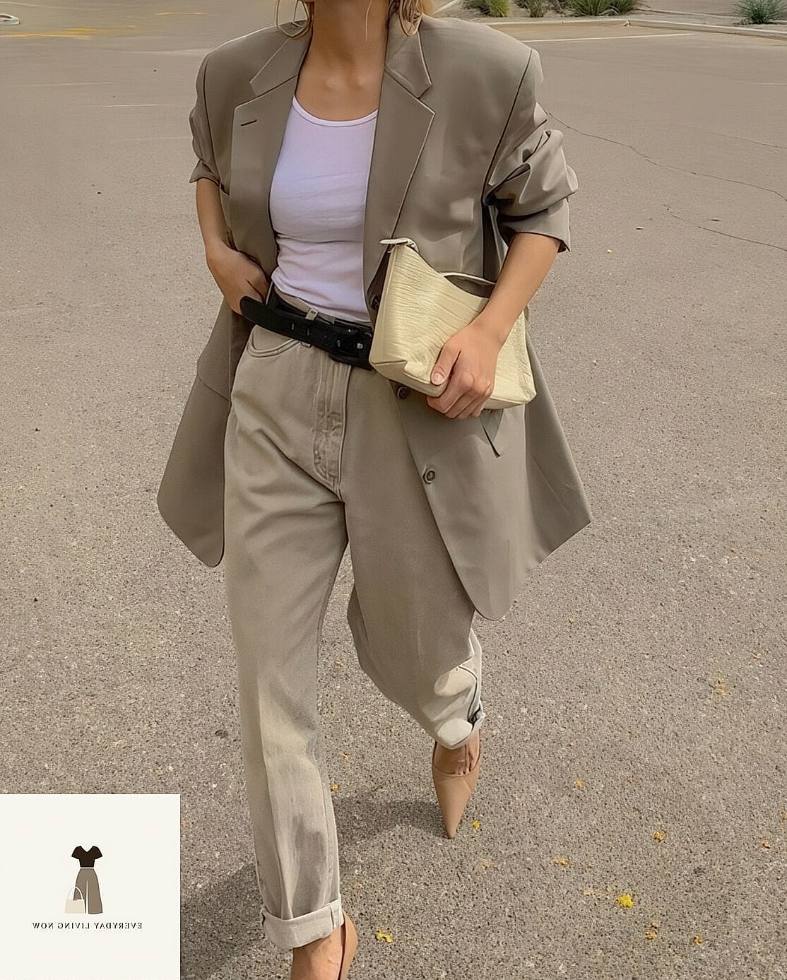 30 Beige Pants Outfit You Need to Try Next 4 The Oversized Blazer Power Look