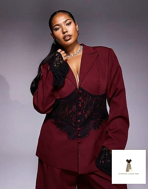 Oversized Blazer Over a Corset Top