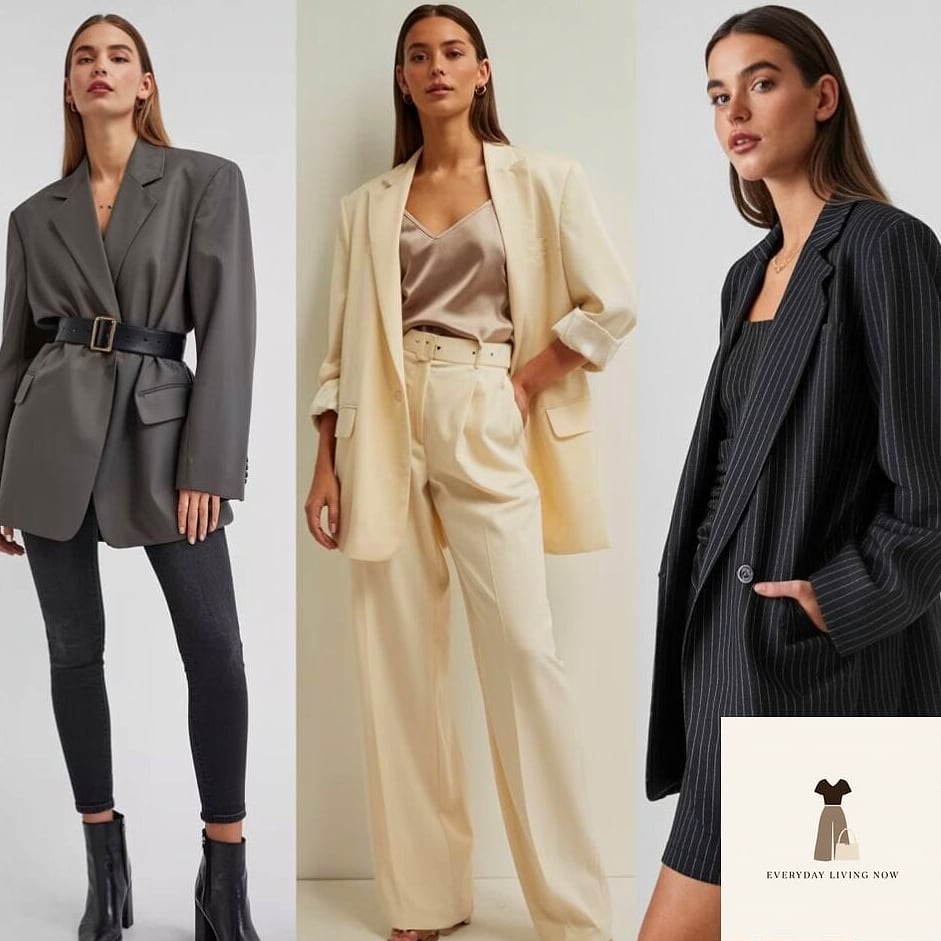 21 New Year Outfit That Every Stylist Needs to See 16 Oversized Blazer with Nothing Underneath (Almost)
