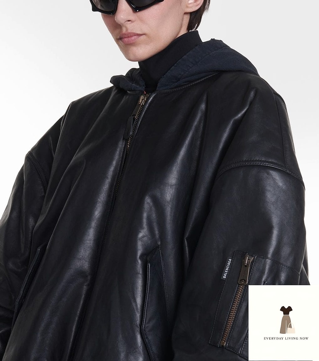 Oversized Bomber Jacket and Skinny Layer Underneath