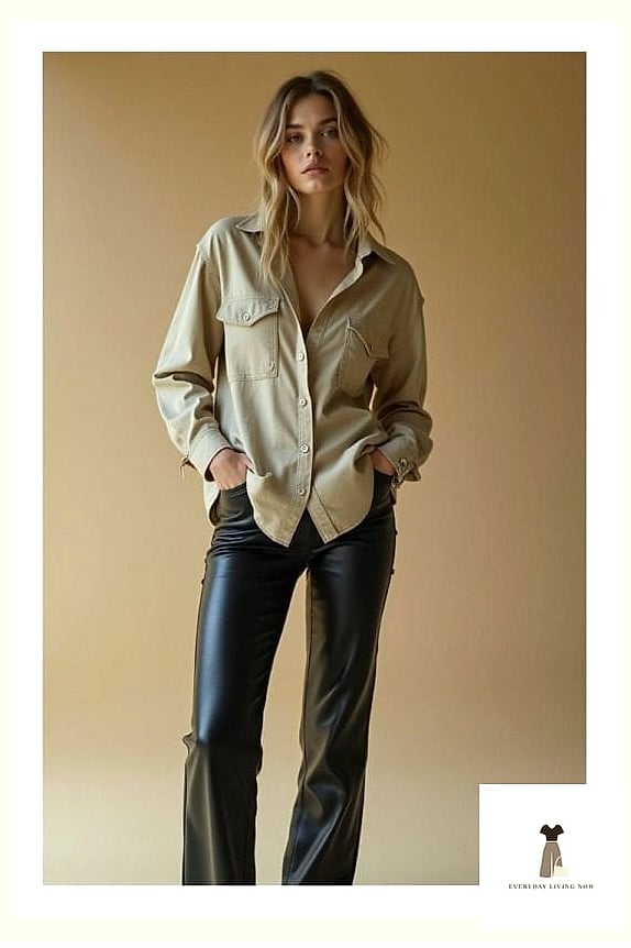 Oversized Button-Down as a Dress