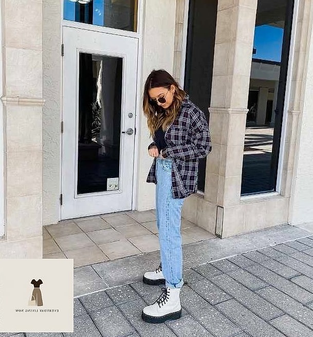 Oversized Flannel Dress