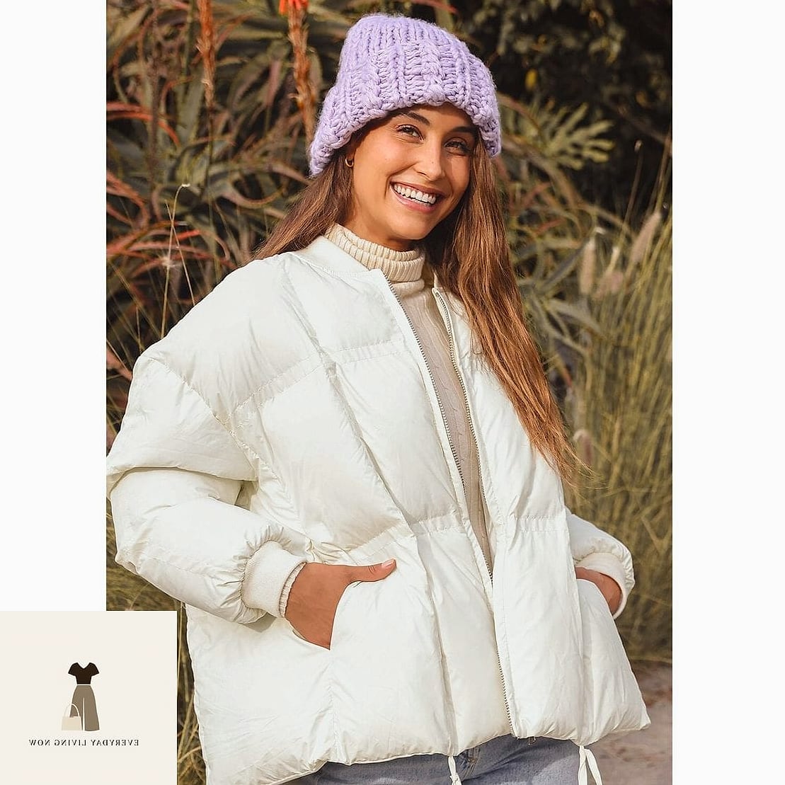 Oversized Puffer and Straight-Leg Snow Pants