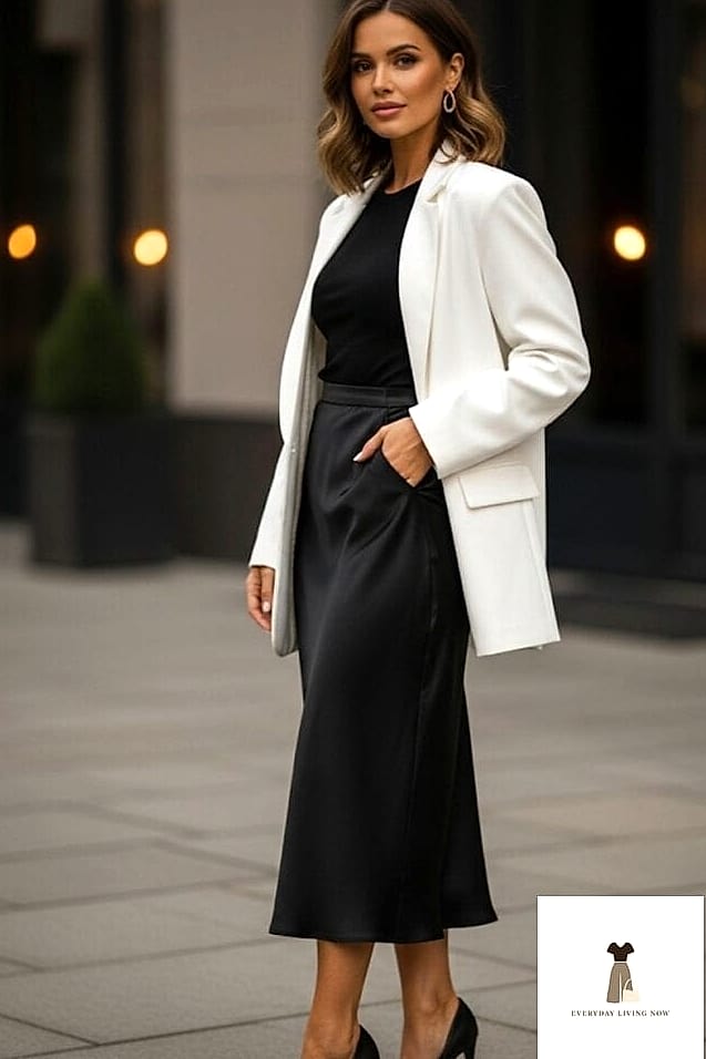 27 White Outfit That Are Breathtakingly Beautiful 3 The Oversized White Blazer Over Everything
