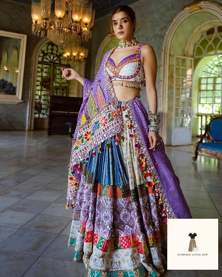 Pastel Lehenga With Gold Detailing