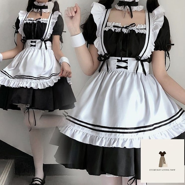 Pastel Maid Dress for a Softer Take