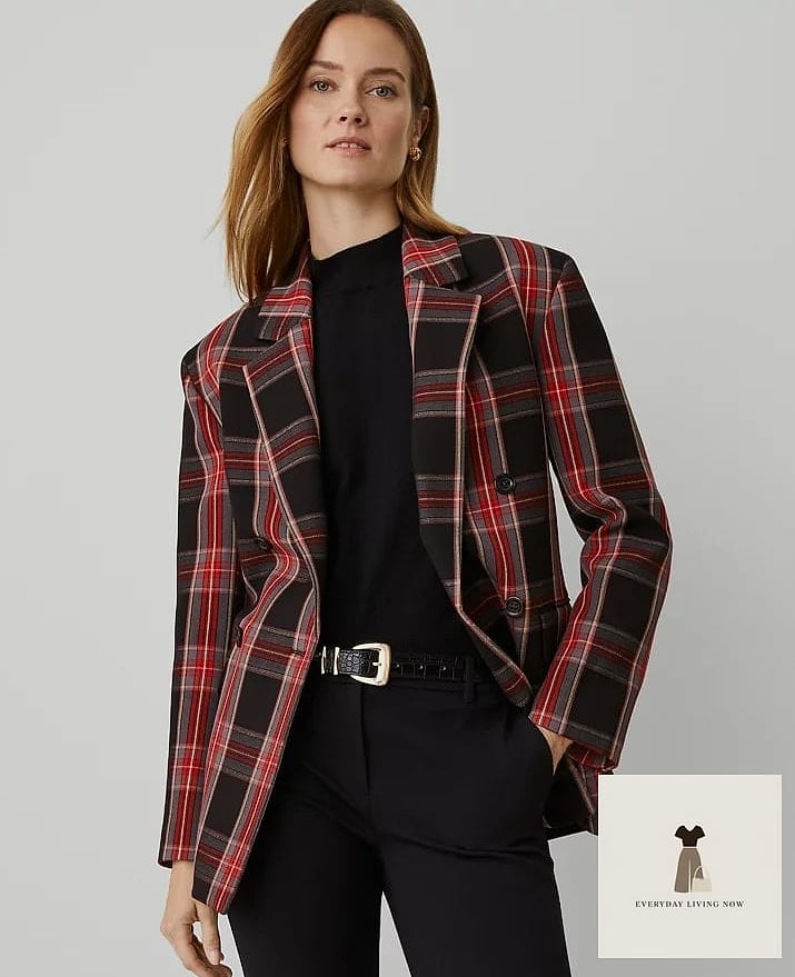 Plaid Blazer for Fall Layering